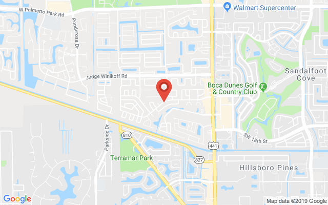 Google map image of location SW Sandalfoot Blvd, Boca Raton, FL 33428, USA